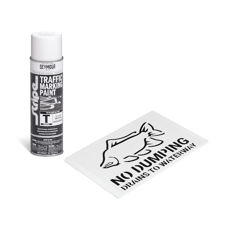 Pig Storm Drain Stencil Kit, Storm Drain Marker, 12.375in W x 19in L, 3PK SGN8207